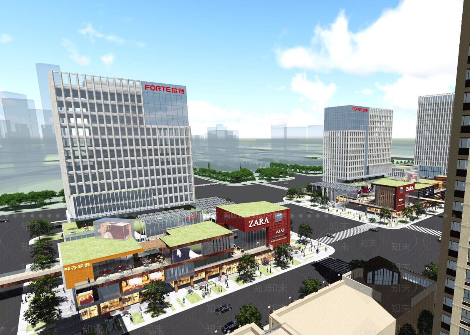 复地光谷办公楼+商业+住宅SU模型下载【ID:169873103】