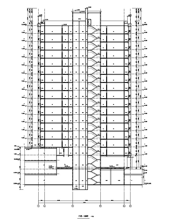 [重庆]全专业高层框架结构住宅、商业及办公施工图(17...施工图下载【ID:149776151】