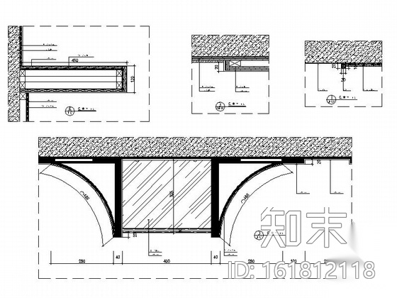某独特现代风格办公室装修图（含效果）cad施工图下载【ID:161812118】