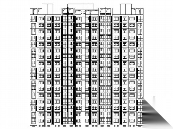 [廊坊]某名苑十七层板式住宅建筑施工图cad施工图下载【ID:165392142】