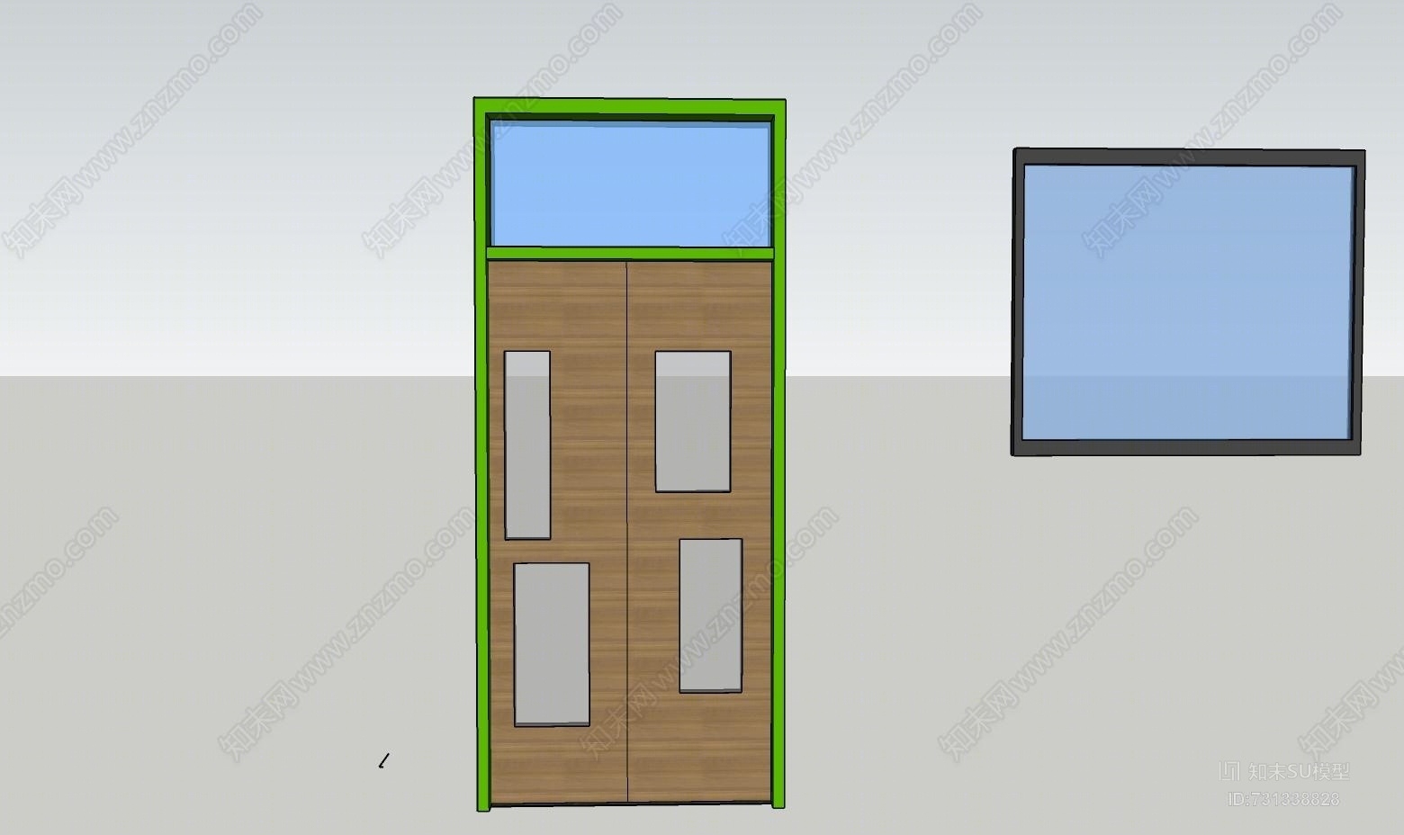 幼儿园门窗SU模型下载【ID:731338828】