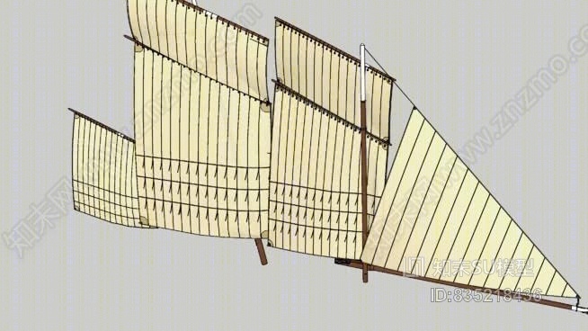 传统的圣米歇尔湾帆船SU模型下载【ID:835218436】