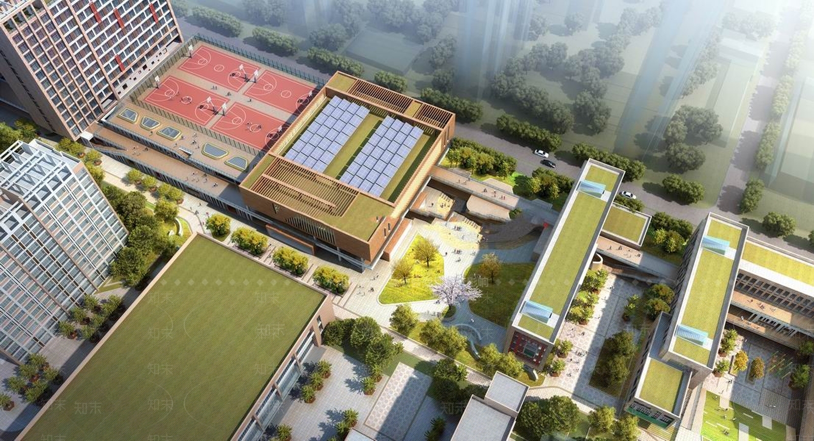 合肥一六八中学东校区SU模型下载【ID:169843232】