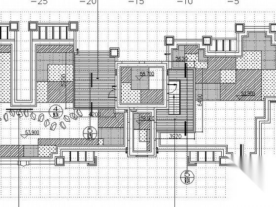 某屋顶花园景观施工图设计cad施工图下载【ID:161015108】