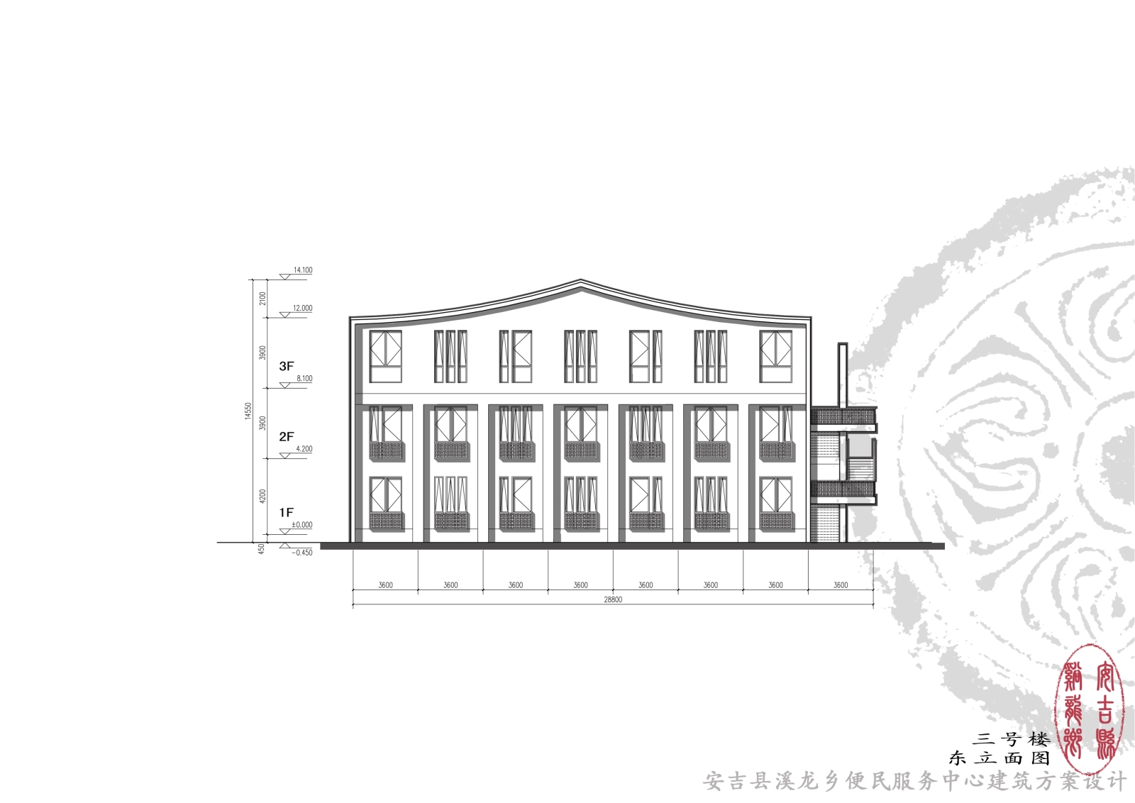 [浙江]湖州市安吉县溪龙乡便民服务中心建筑设计方案（...cad施工图下载【ID:149935182】