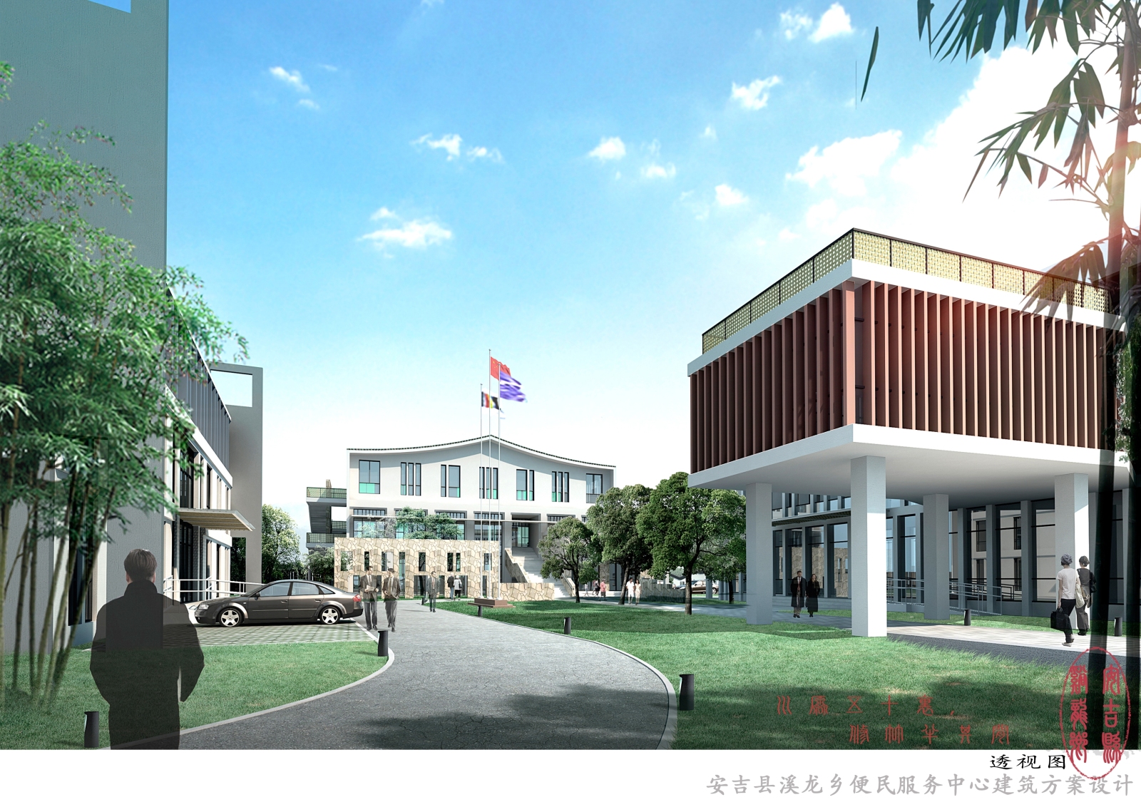 [浙江]湖州市安吉县溪龙乡便民服务中心建筑设计方案（...cad施工图下载【ID:149935182】