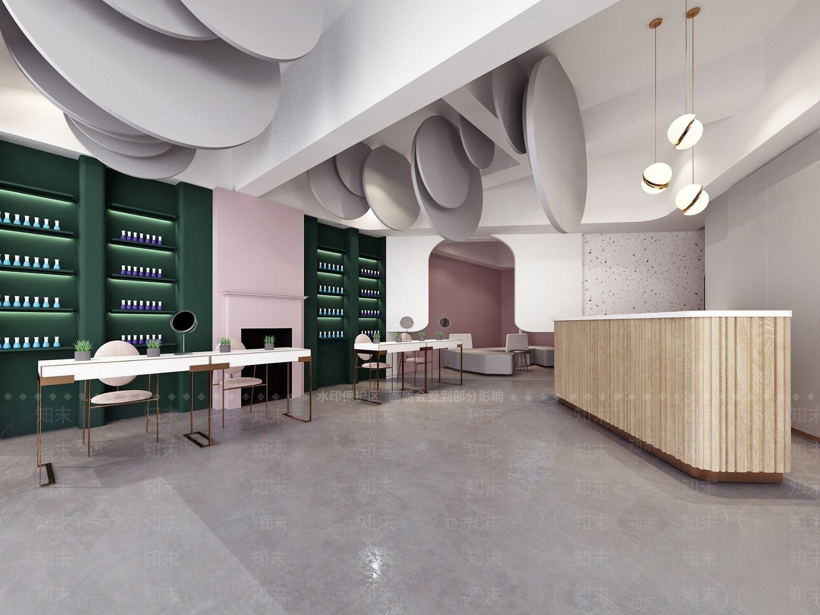 现代美甲店3D模型下载【ID:973336062】
