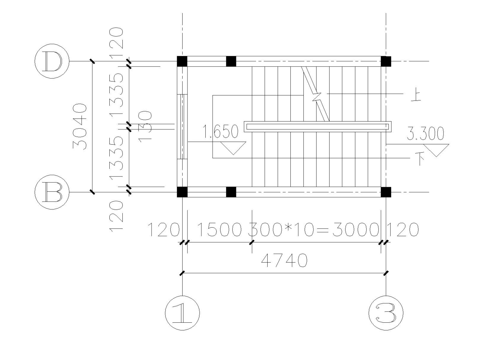 两层农村自建房建筑施工图（CAD）施工图下载【ID:151388124】