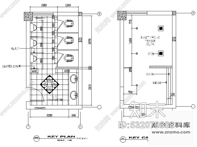 施工图某工商局公共卫生间装修图施工图下载【ID:532079888】