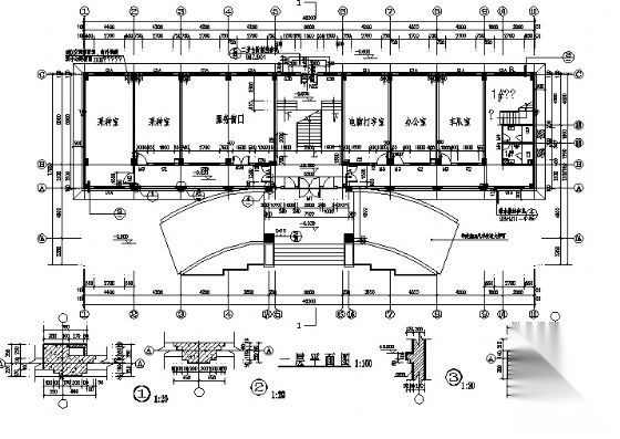 海南某五层办公楼建筑施工图纸施工图下载【ID:151415102】