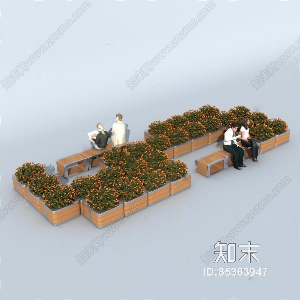 户外花坛3D模型下载【ID:85363947】