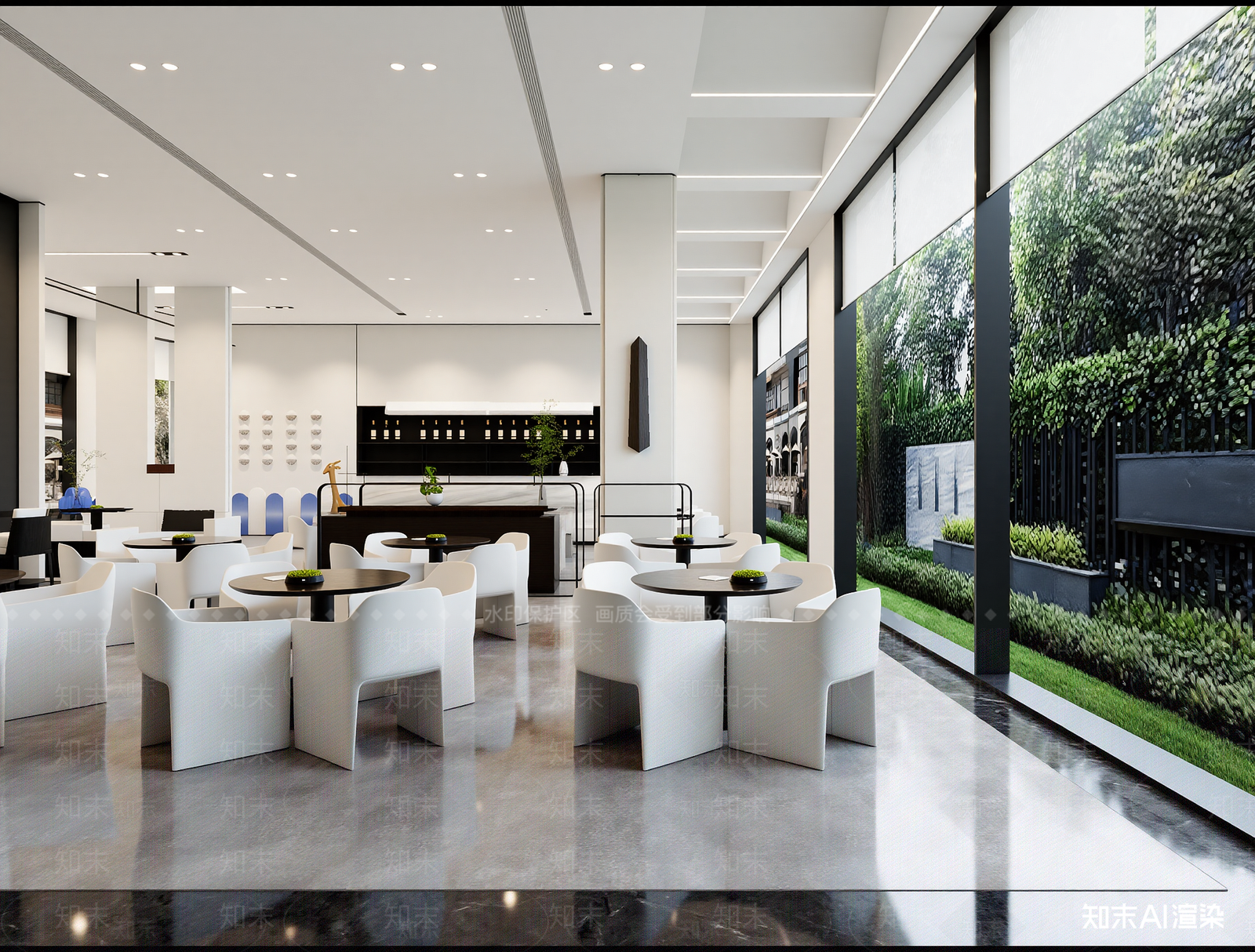 现代咖啡厅3D模型下载【ID:1214329219】