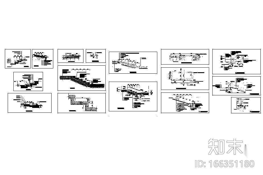 硬质景观CAD施工图集cad施工图下载【ID:166351180】