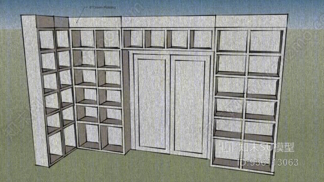 定制书架SU模型下载【ID:936113063】