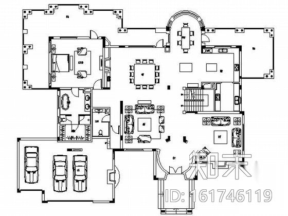 [广州]意大利风格样板别墅施工图施工图下载【ID:161746119】