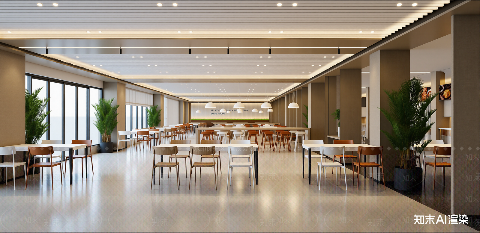 现代快餐店SU模型下载【ID:1215932223】