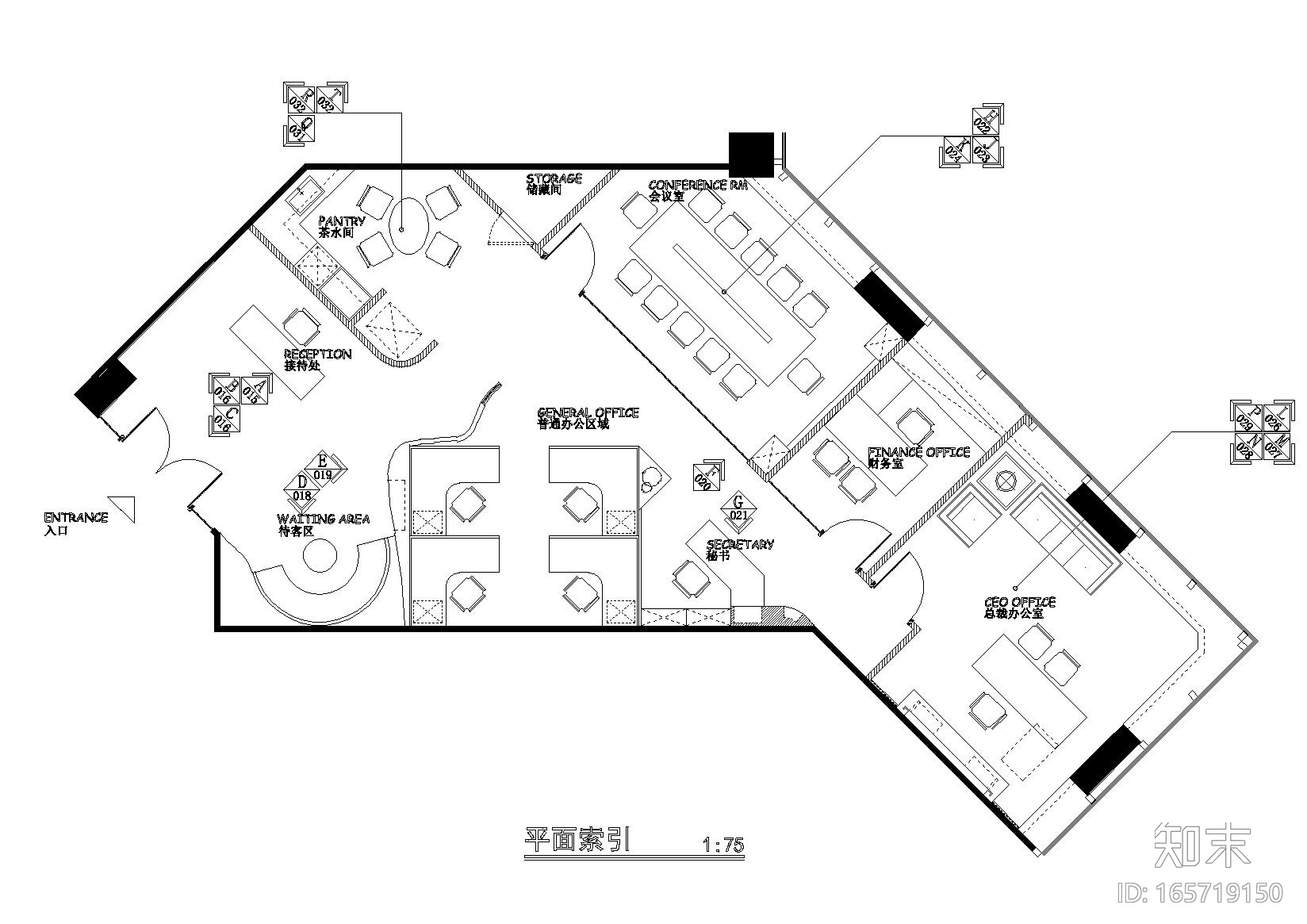中国正通汽车服务控股公司装饰设计施工图cad施工图下载【ID:165719150】
