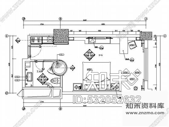 施工图某国际大酒店标准单人间装修图cad施工图下载【ID:532052632】