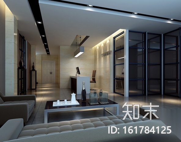 [福建]某贸易有限公司办公楼CAD施工图（含效果图）cad施工图下载【ID:161784125】