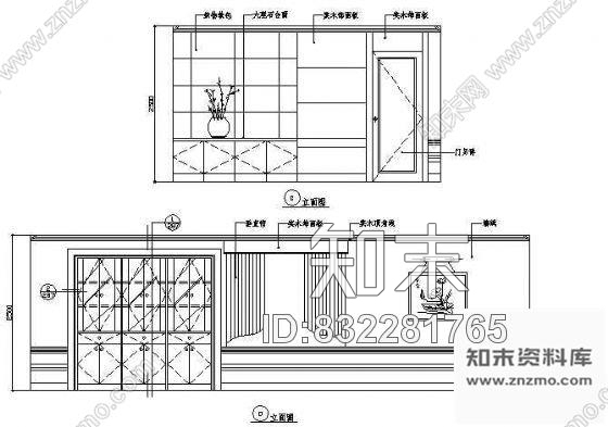 图块/节点棋牌室立面图2cad施工图下载【ID:832281765】