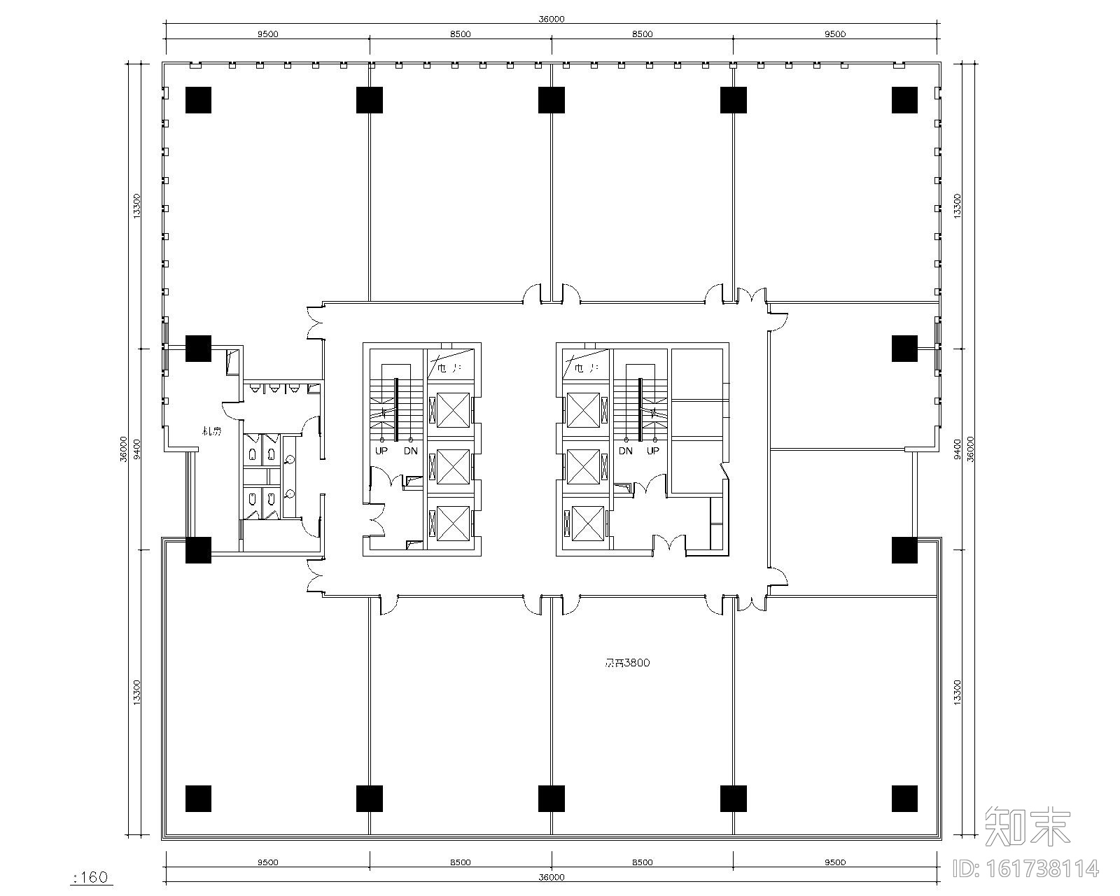 [山东]中式--山东叙品办公空间CAD(附效果图+实景图）施工图下载【ID:161738114】