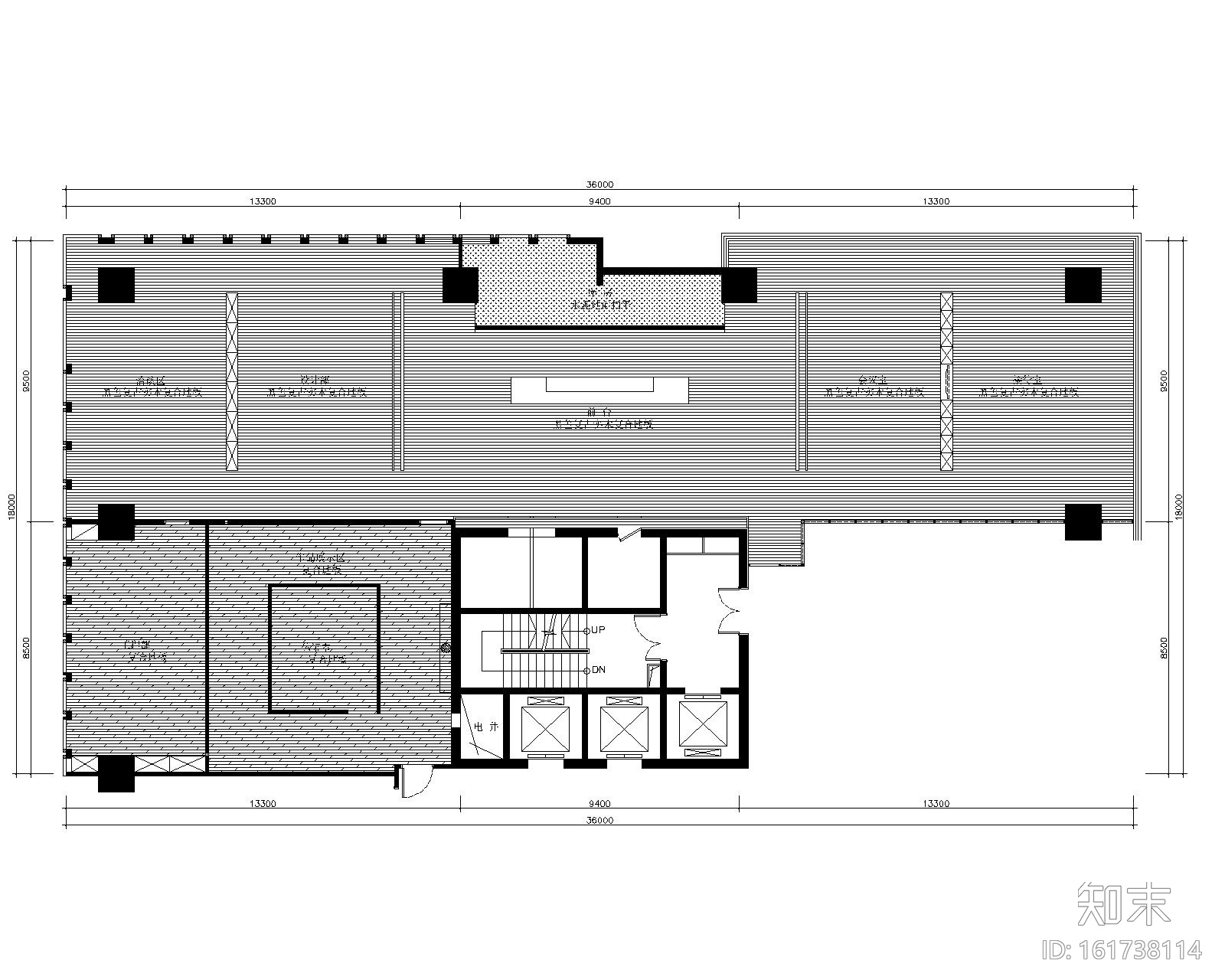 [山东]中式--山东叙品办公空间CAD(附效果图+实景图）施工图下载【ID:161738114】