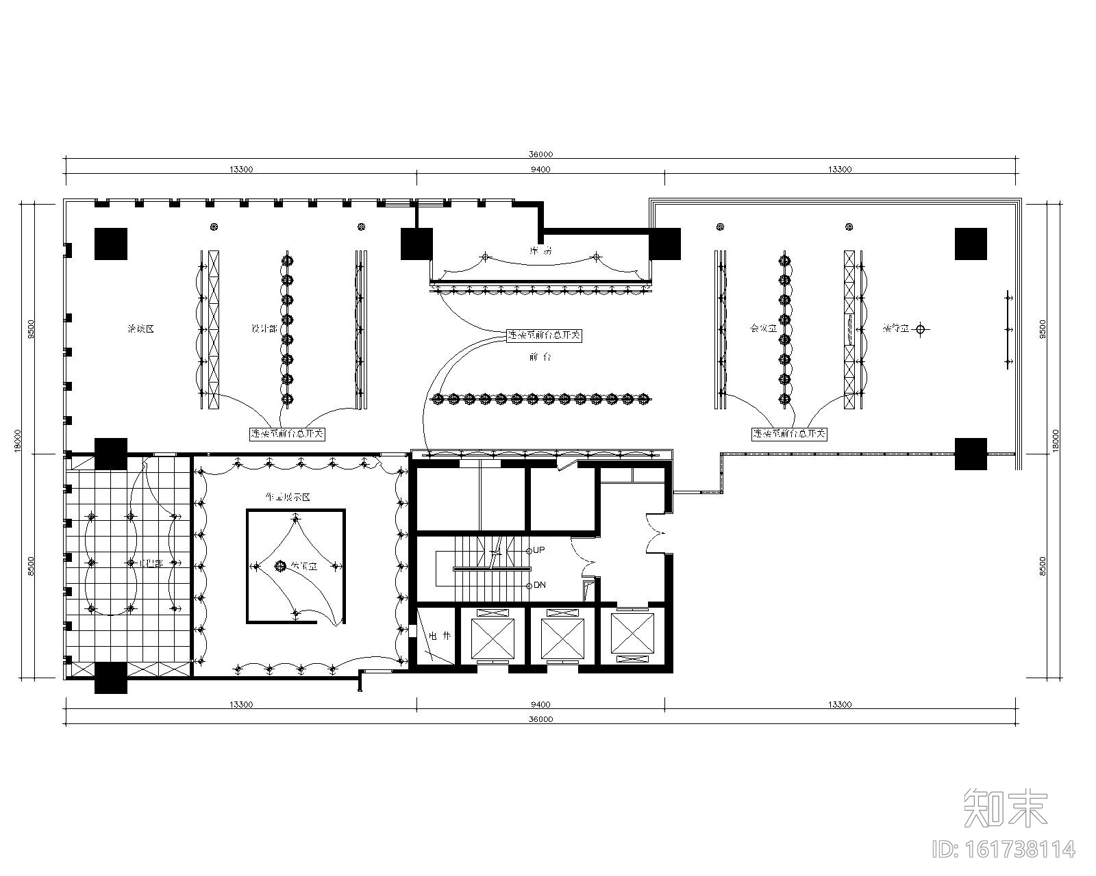 [山东]中式--山东叙品办公空间CAD(附效果图+实景图）施工图下载【ID:161738114】