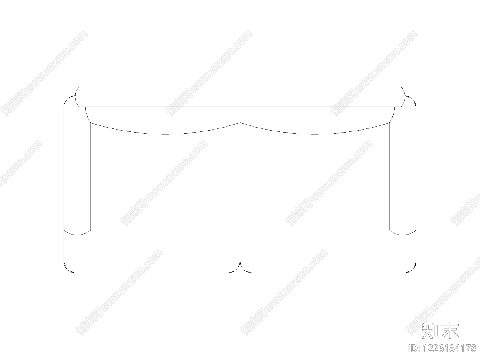 沙发cad施工图下载【ID:1226184178】