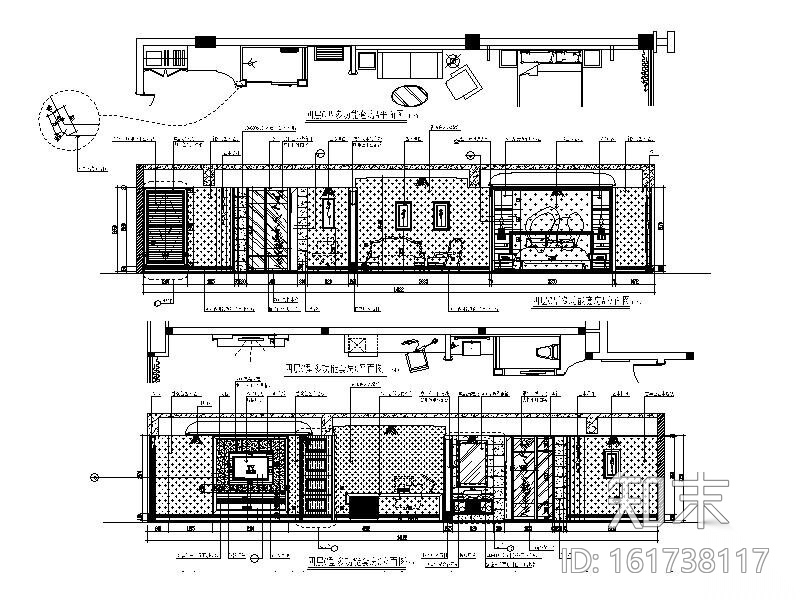[成都]某假日酒店客房部分设计施工图（含效果图）cad施工图下载【ID:161738117】