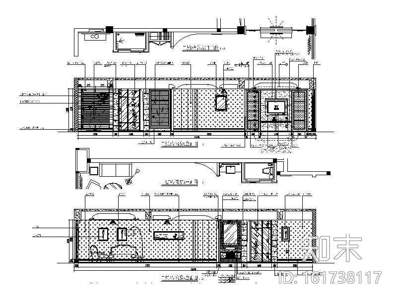 [成都]某假日酒店客房部分设计施工图（含效果图）cad施工图下载【ID:161738117】