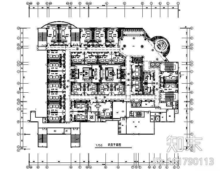 欧式风格会所KTV空间设计施工图（附效果图）cad施工图下载【ID:161790113】