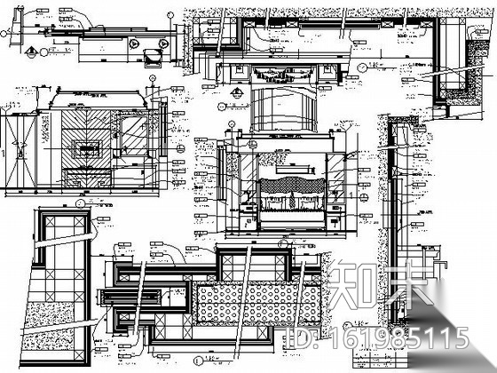 [成都]高档商务酒店标准客房B型施工图cad施工图下载【ID:161985115】
