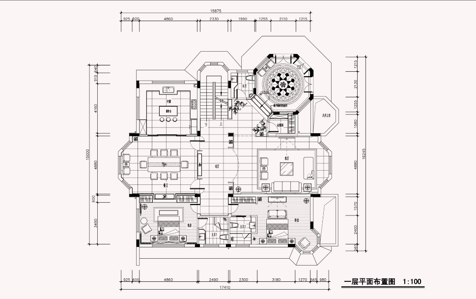 [广东]林总中式别墅住宅效果图及施工图cad施工图下载【ID:161773139】