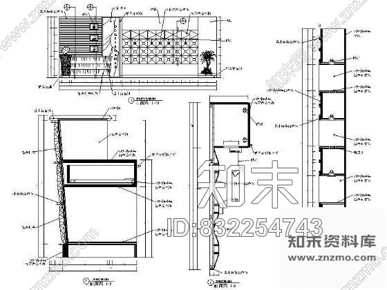 图块/节点美容院装饰墙详图3cad施工图下载【ID:832254743】