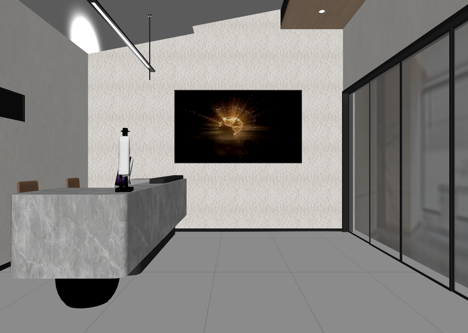 现代接待室3D模型下载【ID:1214149555】