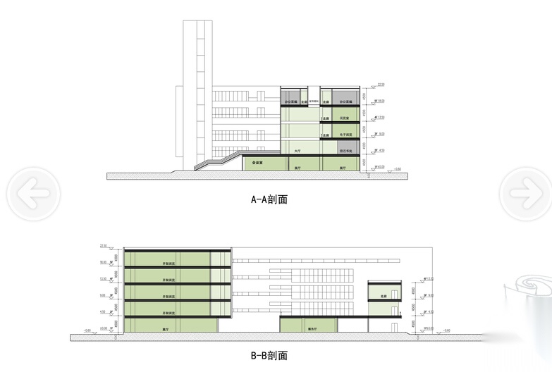 [湖州]现代简洁风格大学图书馆建筑设计方案文本（含图纸...cad施工图下载【ID:166552130】