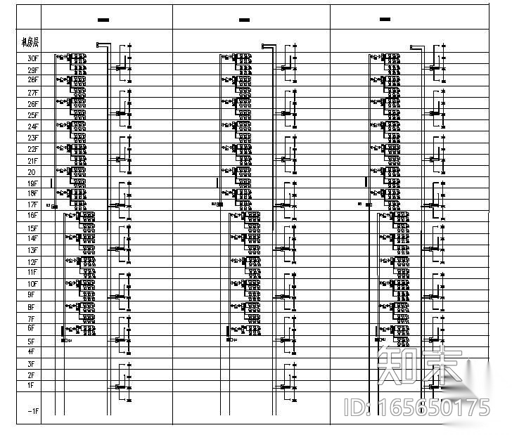 某住宅楼电井表箱布置图cad施工图下载【ID:165650175】