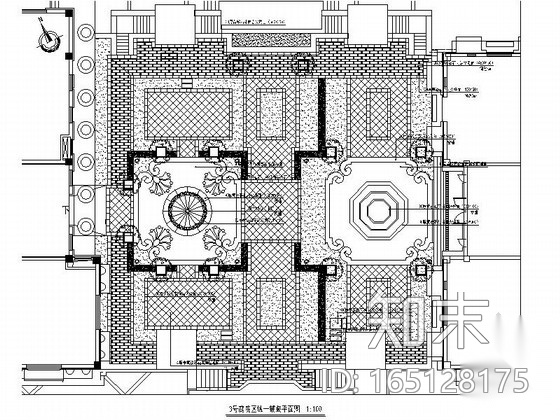 [大连]雅致庭院外围设计施工图（较详细）cad施工图下载【ID:165128175】