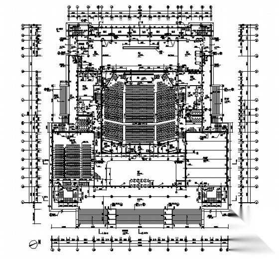 [新疆]某大学框架结构礼堂建筑施工图施工图下载【ID:167220105】