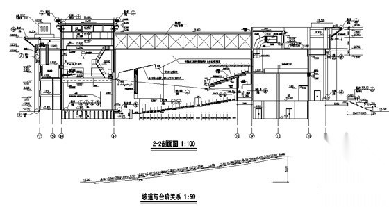 [新疆]某大学框架结构礼堂建筑施工图施工图下载【ID:167220105】