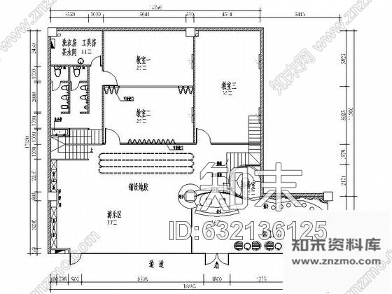 施工图深圳造型活泼可爱吸引人的早教培训中心含效果图cad施工图下载【ID:632136125】