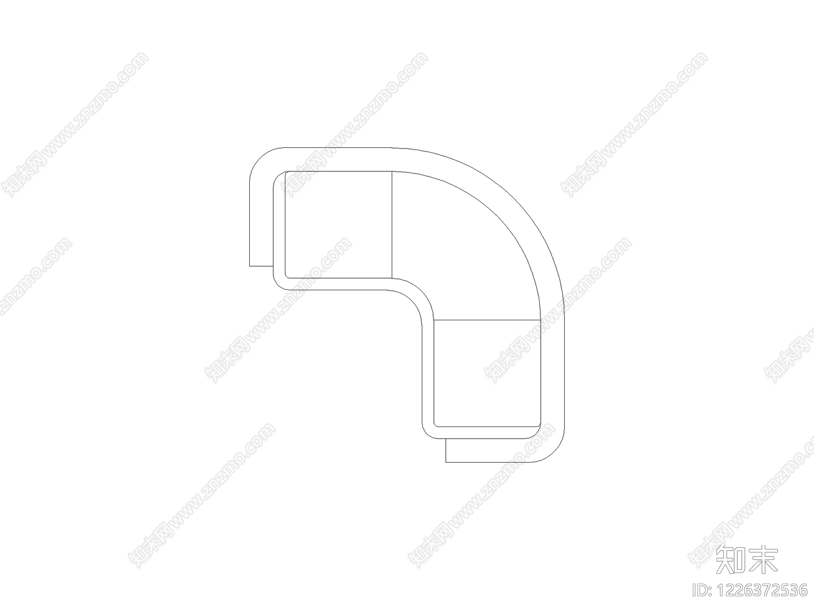 沙发cad施工图下载【ID:1226372536】