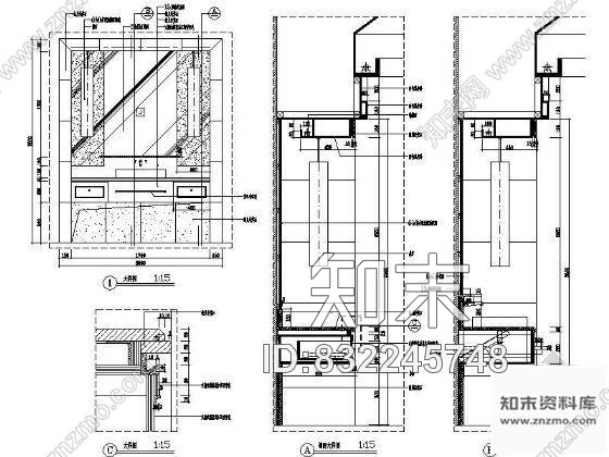 图块/节点酒店标房洗手台详图cad施工图下载【ID:832245748】