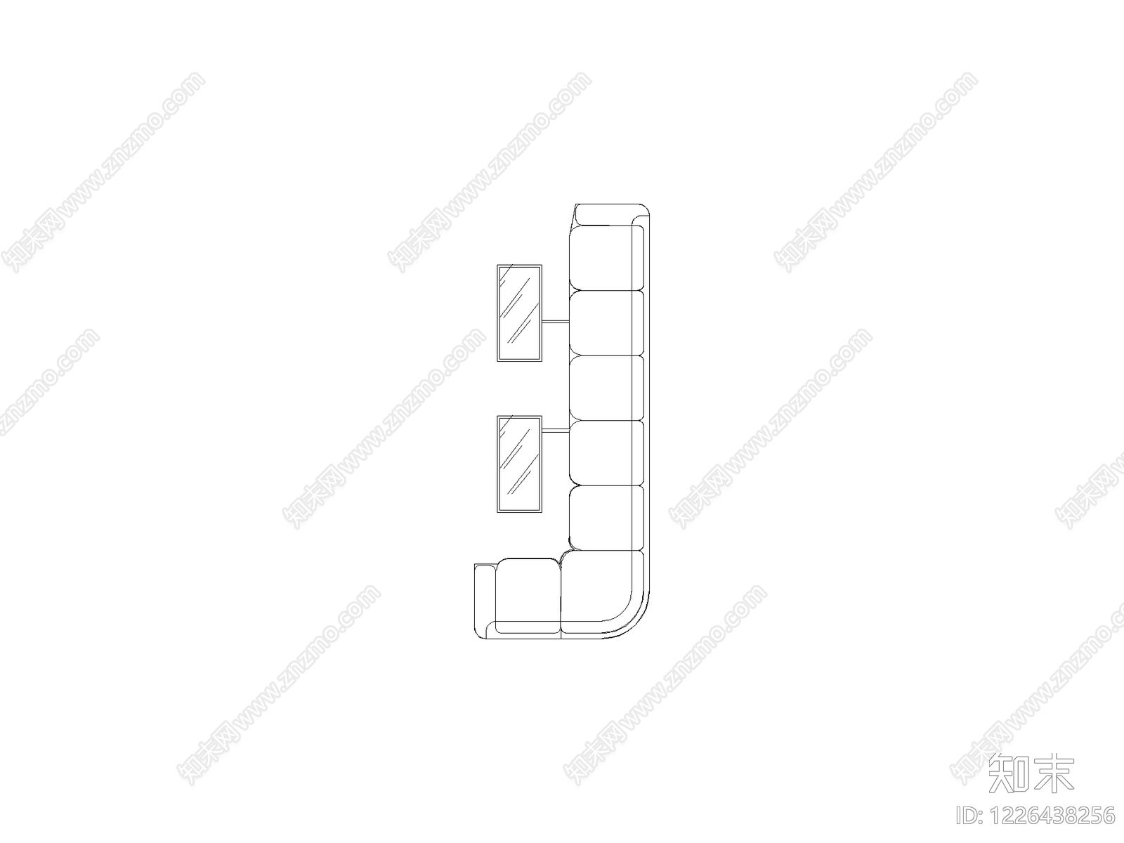工装办公家具图块cad施工图下载【ID:1226438256】