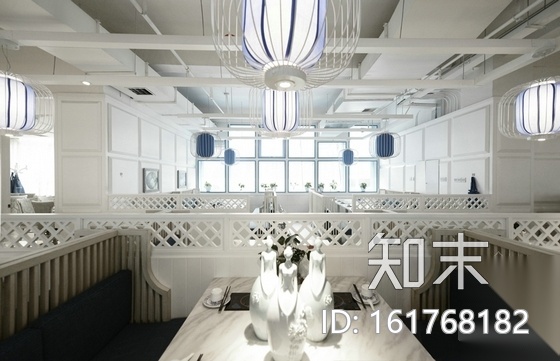 [原创]青花瓷般明净素雅火锅店CAD施工图（含实景照片）cad施工图下载【ID:161768182】