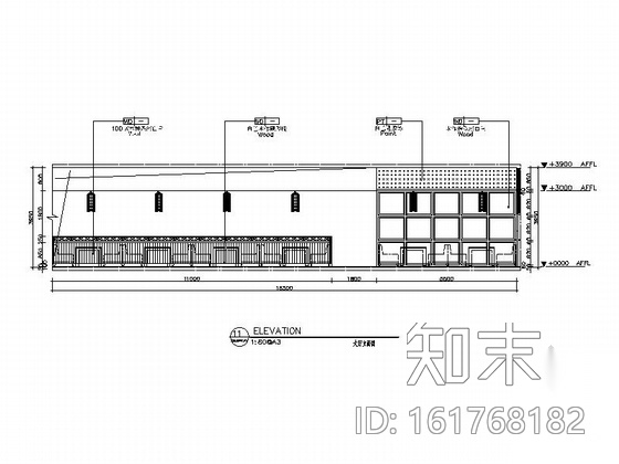 [原创]青花瓷般明净素雅火锅店CAD施工图（含实景照片）cad施工图下载【ID:161768182】