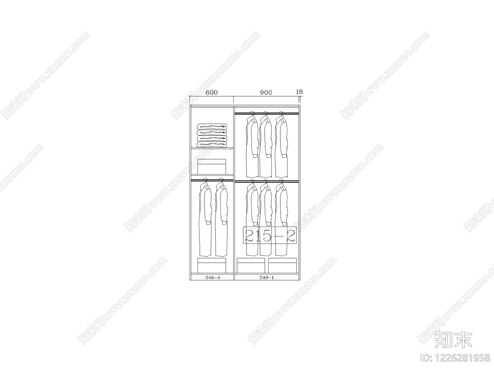 柜子cad施工图下载【ID:1226281958】