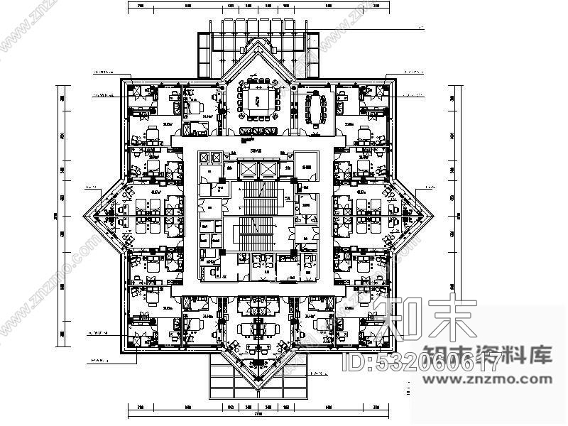施工图天津某五星级酒店装修图cad施工图下载【ID:532060617】