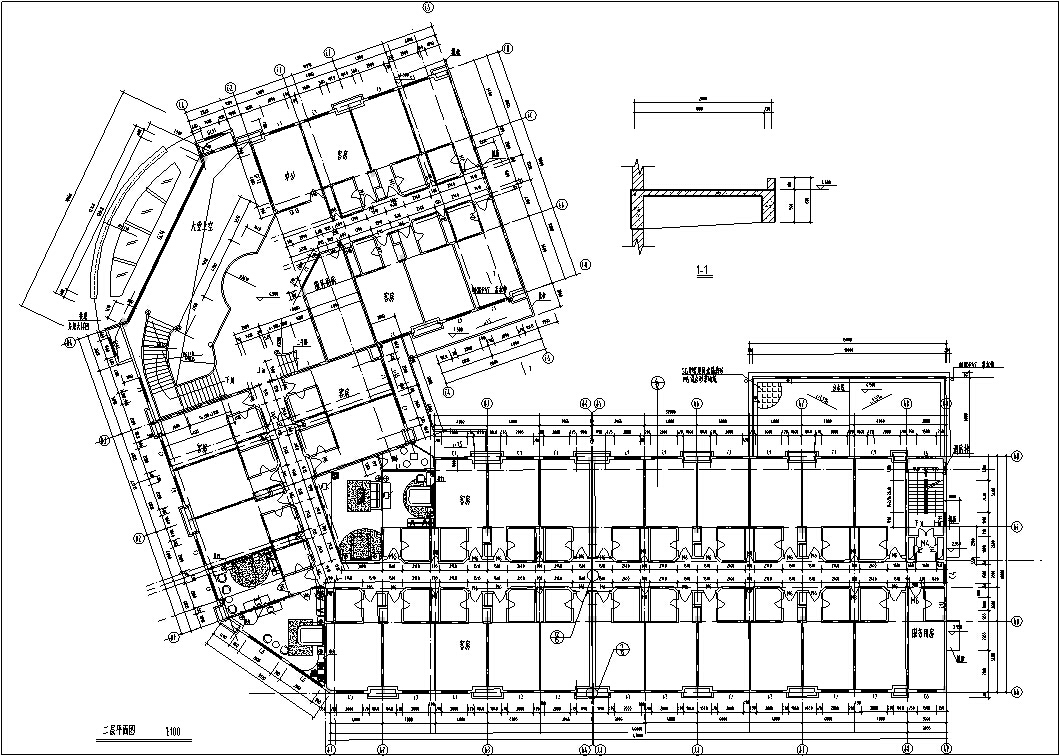 5套现代多层宾馆酒店建筑设计施工图CADcad施工图下载【ID:151517159】