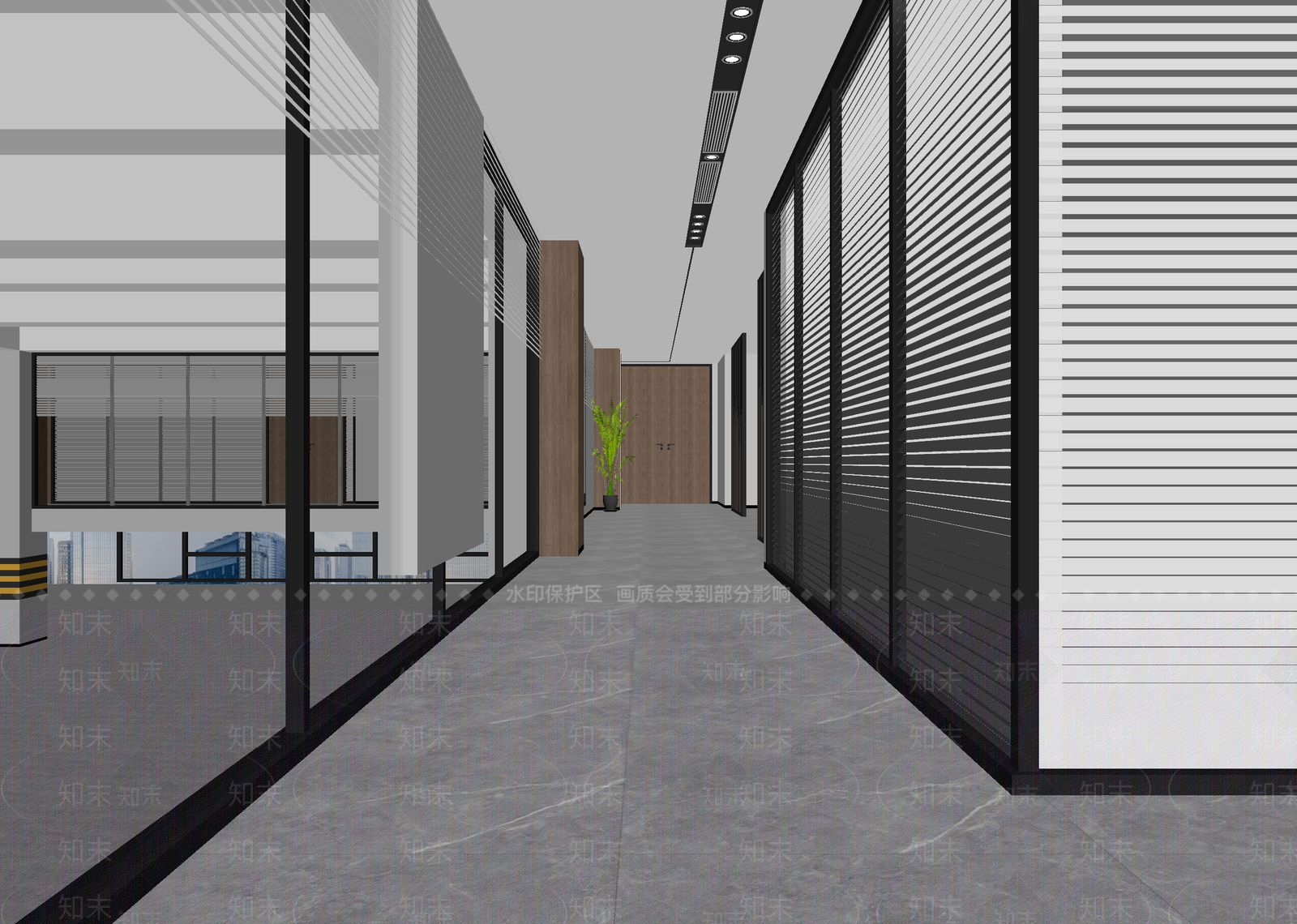 现代走廊3D模型下载【ID:1214848172】